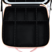 Large Pink Travel Makeup Bag with LED Mirror Makeup Organizers Living and Home 