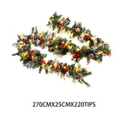 2.7m Christmas Garland with 50 LED Lights for Stairs Xma Tree Fireplace D¡§|cor Christmas Living and Home 