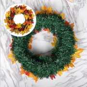 Dia.40CM Christmas Halloween LED Artificial Maple Leaf Autumn Wreath Seasonal & Holiday Decorations Living and Home 