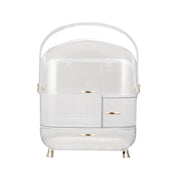 Large Dustproof Makeup Cosmetic Organizer with Handle Normal Make Up Mirrors Living and Home 