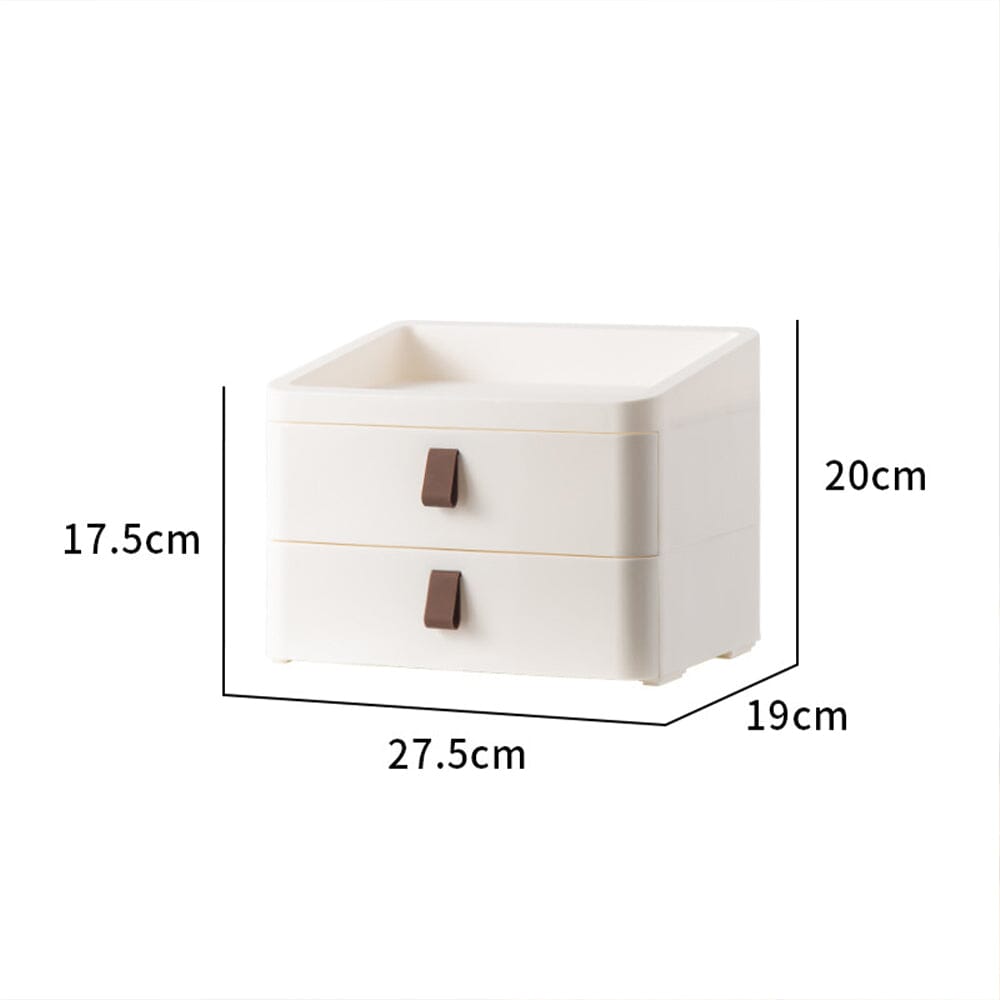 White Desktop Plastic Drawer Storage Organizer Storage Drawers Living and Home 