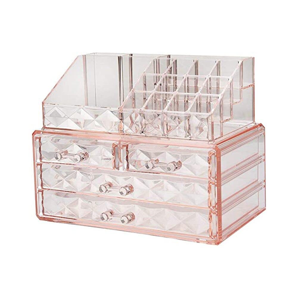 Plastic Tiered Makeup Organizer with Drawers Makeup Organizers Living and Home 