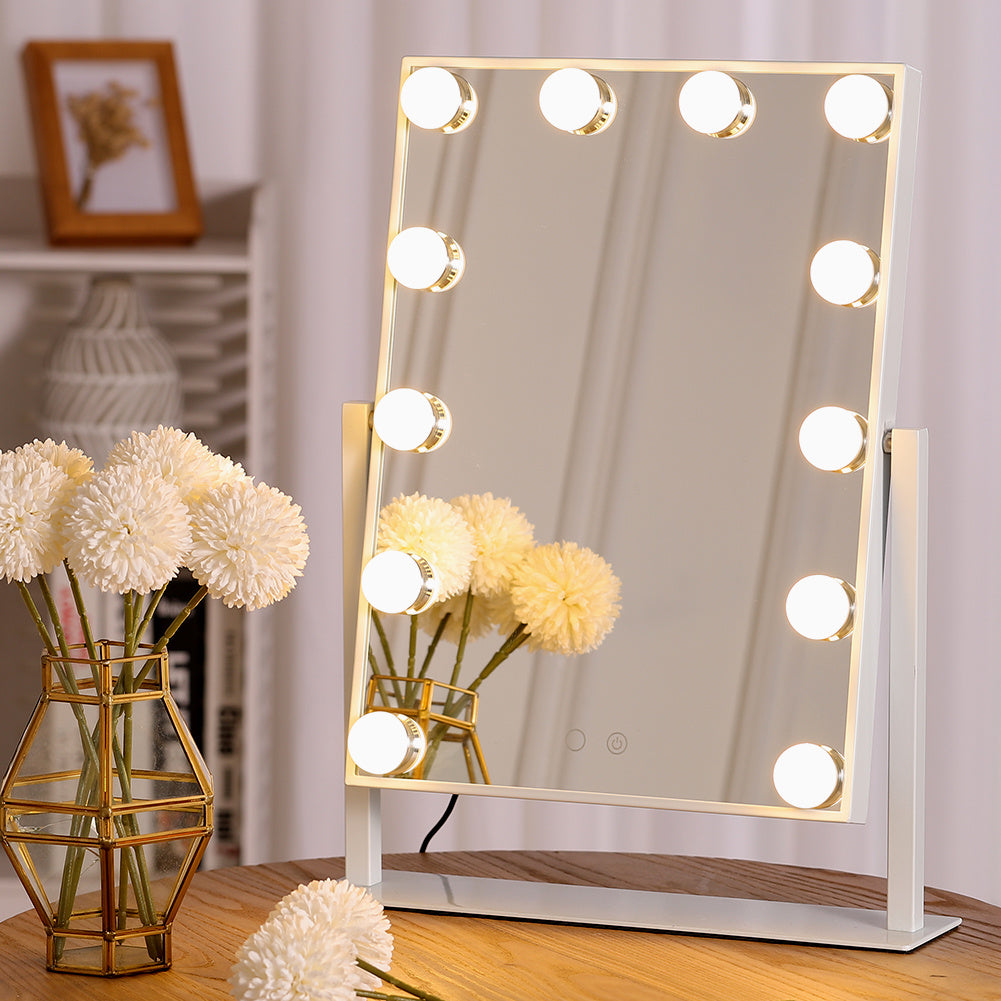 Adjustable Large Rectangular Lighted Makeup Mirror Bathroom Mirrors Living and Home 