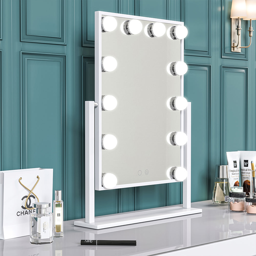 Adjustable Large Rectangular Lighted Makeup Mirror Bathroom Mirrors Living and Home 