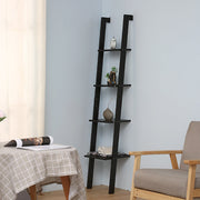 4-Tier Book Display Shelf Rustic Black Book Shelf Shelves & Racks Living and Home 