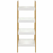 4-Tier Nordic Freestanding Wooden Ladder Shelf Storage Organizer Shelves & Racks Living and Home 