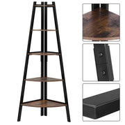 5-Tier Indoor Bookshelf Display Shelf Solid Wood Plant Stand Shelves & Racks Living and Home 