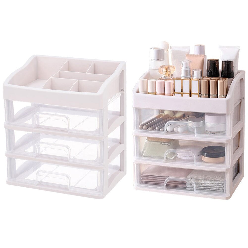 3-Drawer Design Makeup Organizer Clear Drawers Makeup Organizers Living and Home 