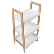 3-Tier Nordic Freestanding Wooden Ladder Shelf Storage Organizer Shelves & Racks Living and Home 