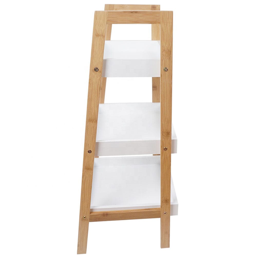 3-Tier Nordic Freestanding Wooden Ladder Shelf Storage Organizer Shelves & Racks Living and Home 