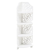 4-Tier White Corner Plant Display Stand Shelves & Racks Living and Home 