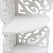 4-Tier White Corner Plant Display Stand Shelves & Racks Living and Home 