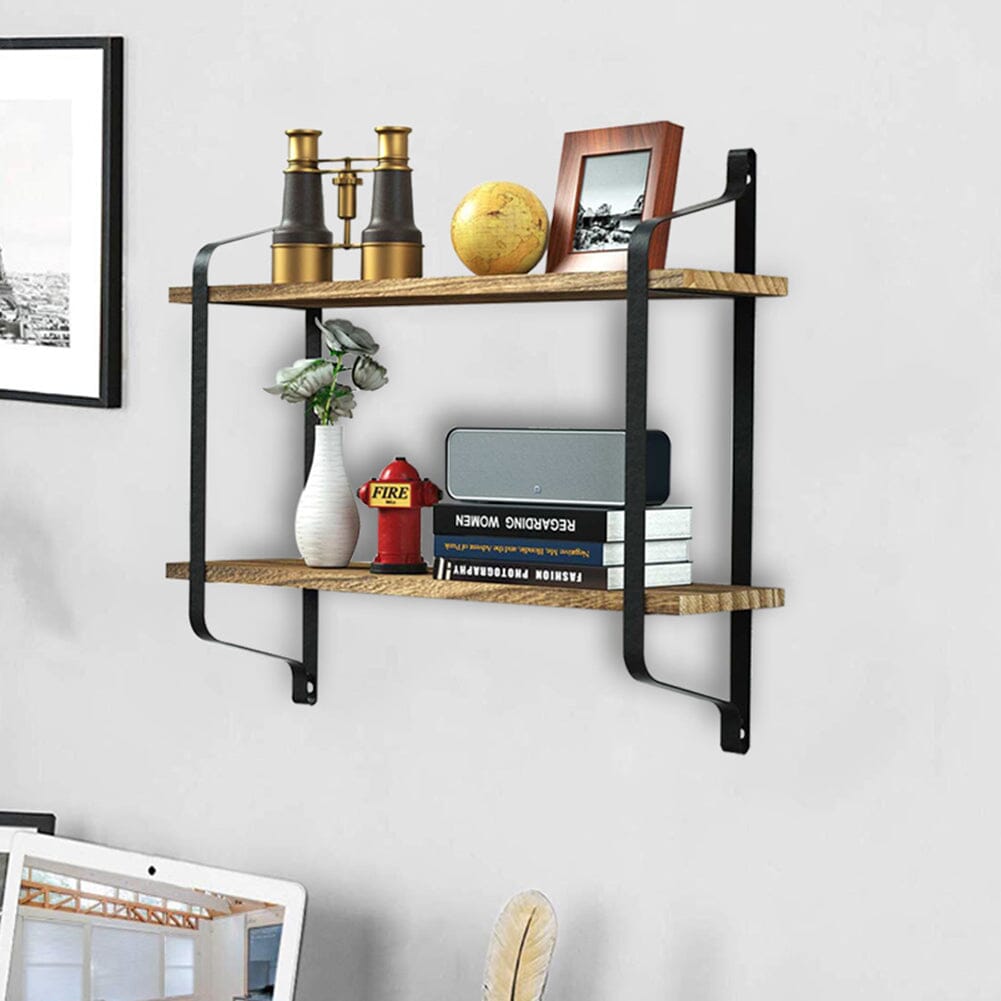 2 Tier Home Decor Floating Wall Shelves Wall & Display Shelves Living and Home 