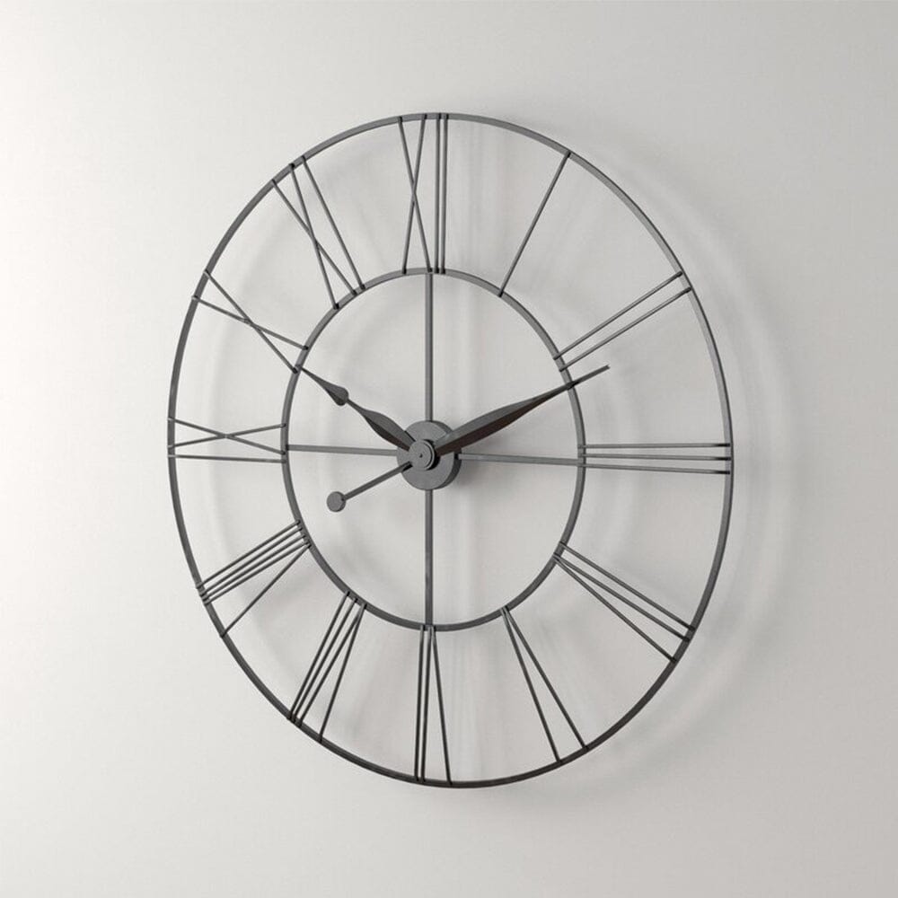 60cm Large Vintage Cut-Out Metal Wall Clock Wall Clocks Living and Home 