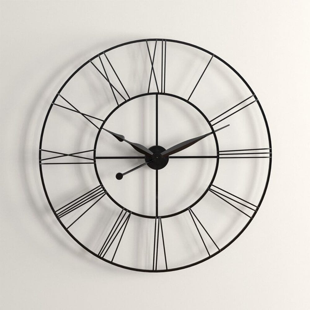 60cm Large Vintage Cut-Out Metal Wall Clock Wall Clocks Living and Home 