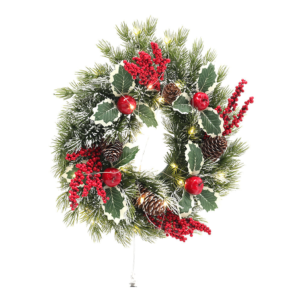 Door Wall Hanging Christmas Wreath Decor with Fronsted Berries Christmas Living and Home 