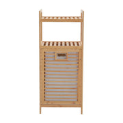 3/4 Tier Bamboo Laundry Basket Dirty Hanger Bottom With Liner Pockets Laundry Baskets Living and Home 