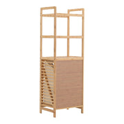 3/4 Tier Bamboo Laundry Basket Dirty Hanger Bottom With Liner Pockets Laundry Baskets Living and Home 