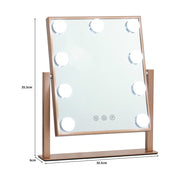 Adjustable LED Hollywood Vanity Mirror Touch Screen Control Rose Gold LED Make Up Mirrors Living and Home 