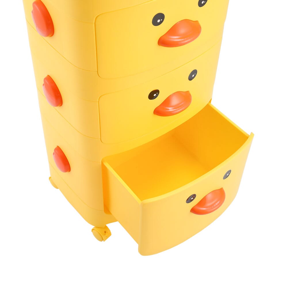 Cute Yellow Duck Storage Cart with Wheels Shelves & Racks Living and Home 