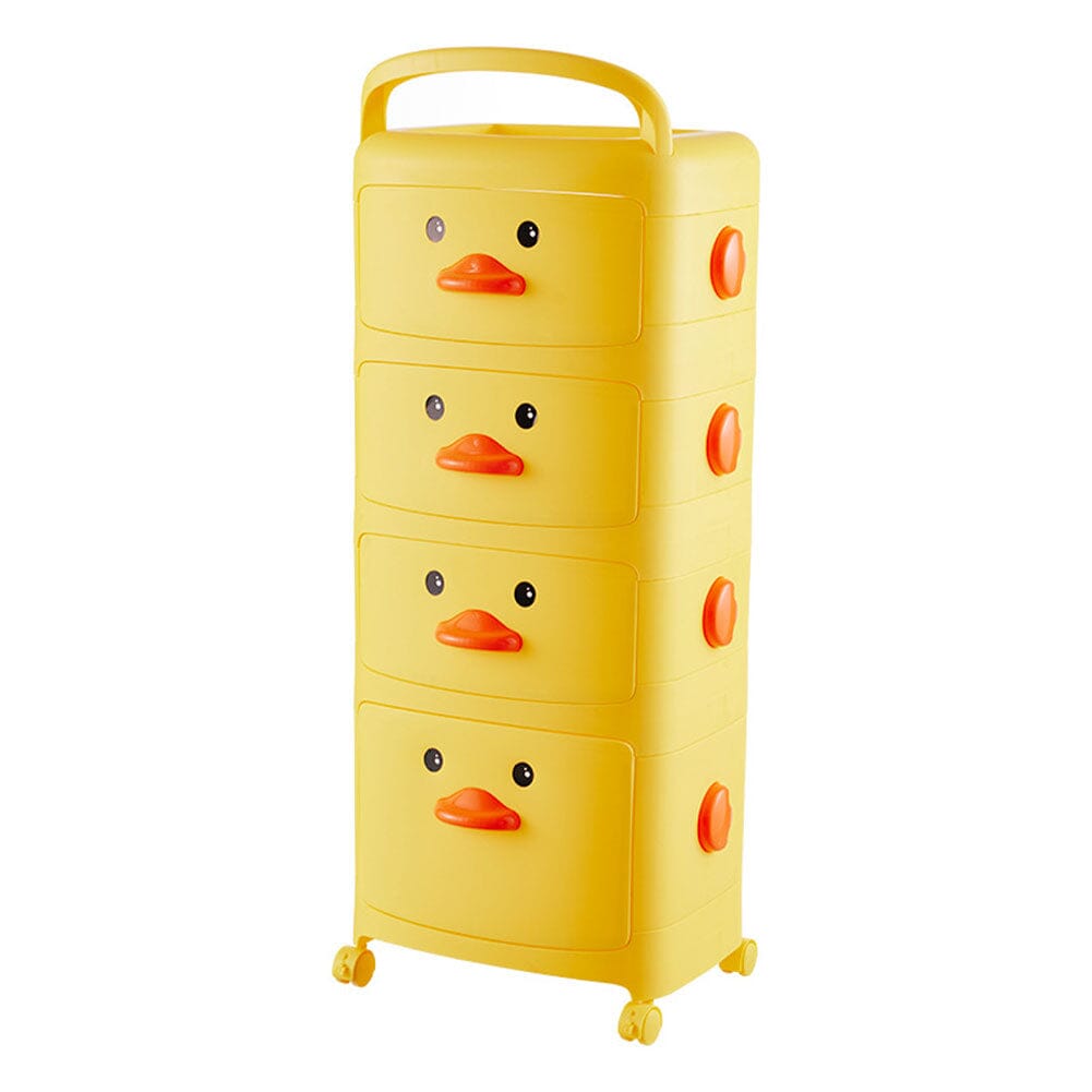 Cute Yellow Duck Storage Cart with Wheels Shelves & Racks Living and Home 