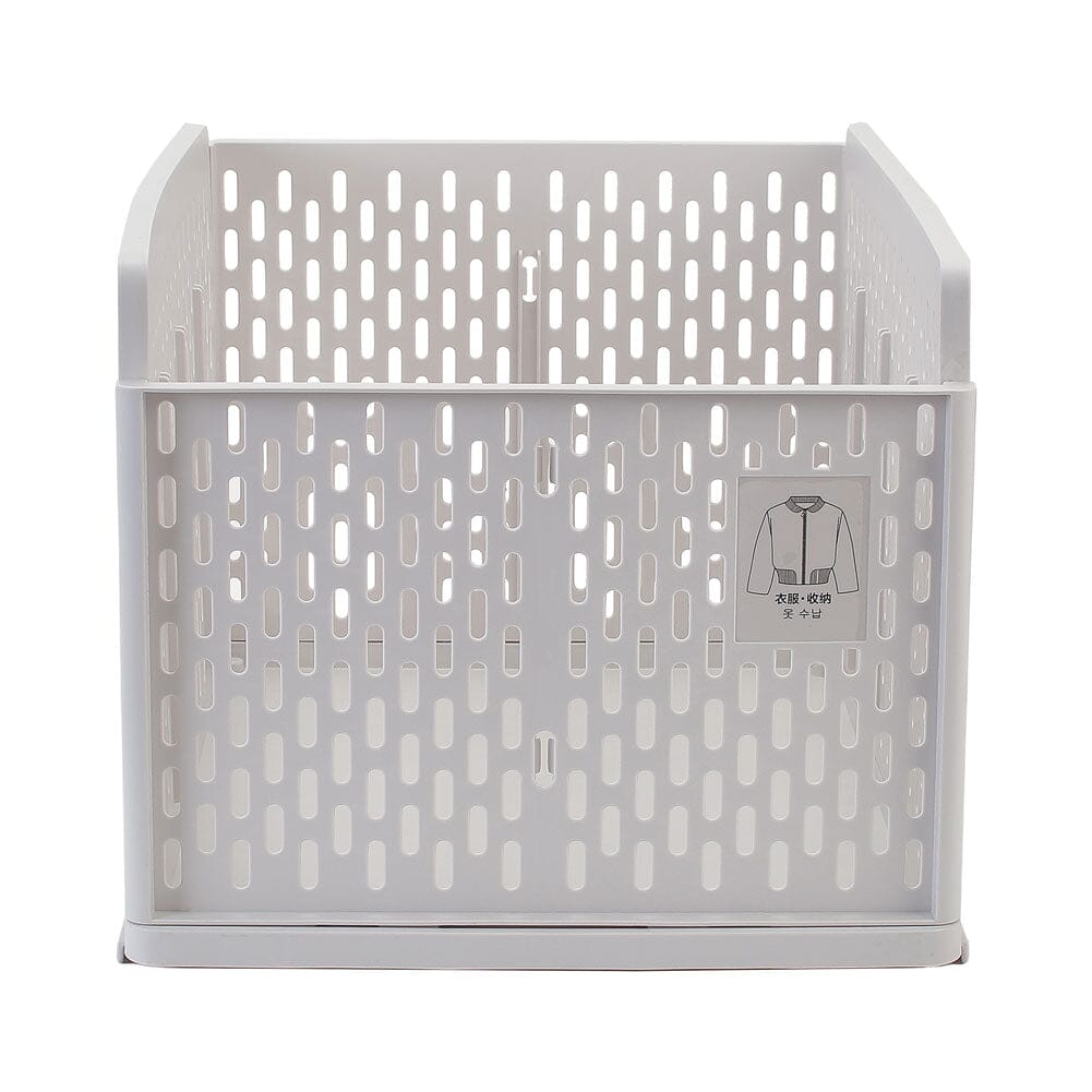 Plastic Stackable Clothes Storage Basket Drawer Organizer Shelves & Racks Living and Home 