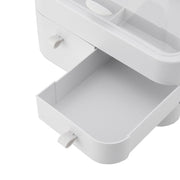 White Portable Dustproof Makeup Storage Box Makeup Organizers Living and Home 