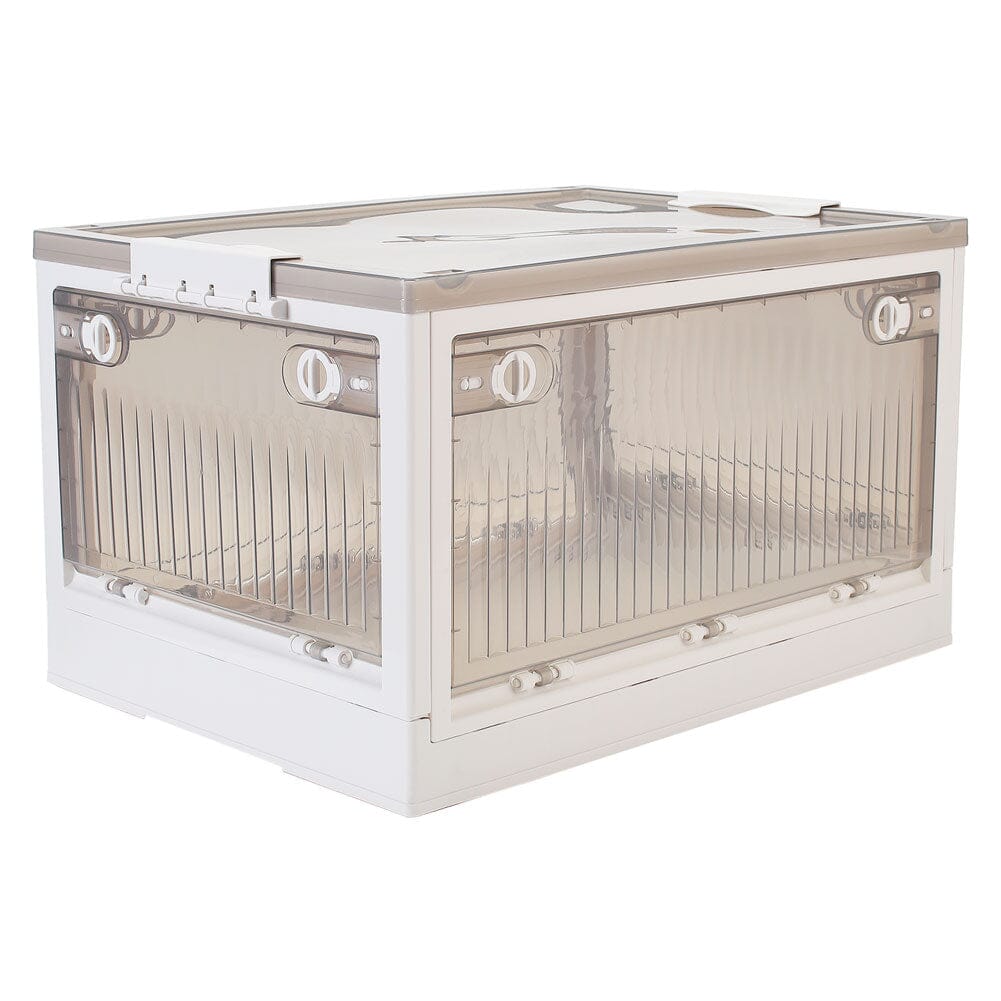 Transparent Folding Storage Box with Wheels Storage Drawers Living and Home 