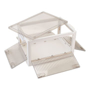 Transparent Folding Storage Box with Wheels Storage Drawers Living and Home 