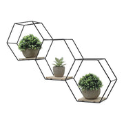 3 Style Diy Hexagonal Wall Shelf Storage Wall Shelves Living and Home 