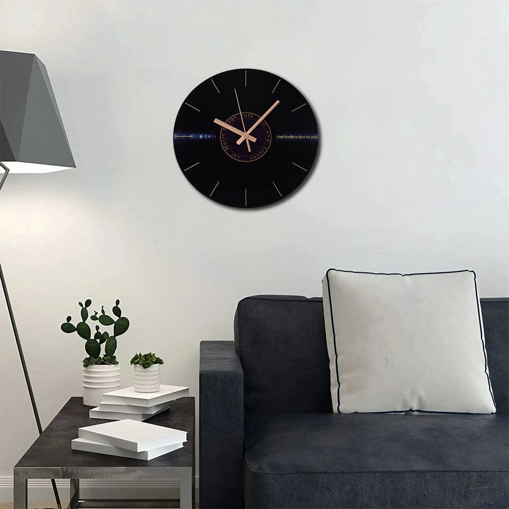 12 inches Retro Vinyl Record Album Clock Wall Clocks Living and Home 