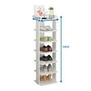 Wooden Shoe Rack Organizer Easy Assembly 5/7 Tiers Storage Shelf Shelves & Racks Living and Home 