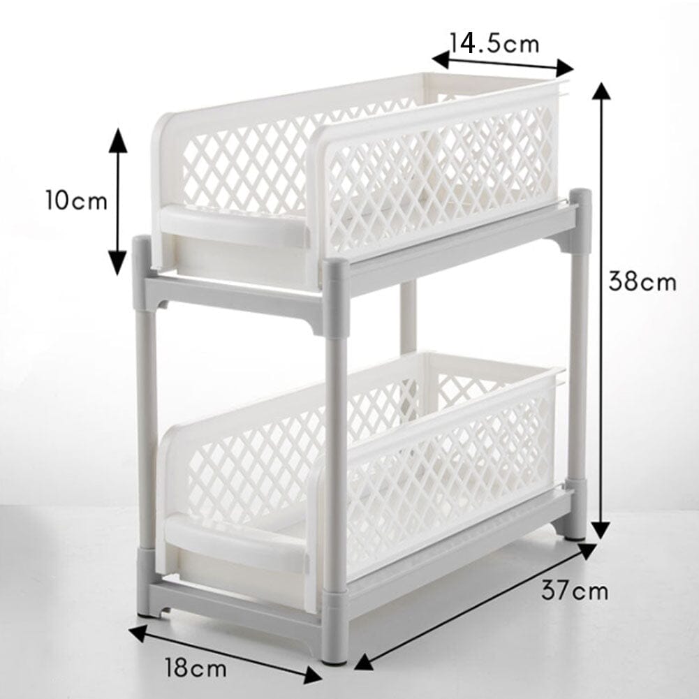 2 Tier Shelf Corner Organizer Bathroom Caddy Kitchen Storage Rack White Shower Caddies Living and Home 