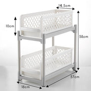 2 Tier Shelf Corner Organizer Bathroom Caddy Kitchen Storage Rack White Shower Caddies Living and Home 