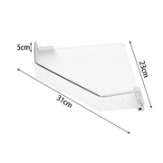 Bathroom Acrylic Corner Shelf Adhesive Shower Shelf Shower Caddies Living and Home 