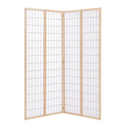 3/4 Panel Solid Wood Folding Room Divider Screen Stylish and Functional Partition Room Dividers Living and Home Natural 4 Panel -H180*L180CM 