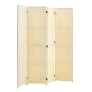 2 Style Bamboo Woven 4-Panel Folding Room Divider Room Dividers Living and Home 