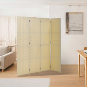 2 Style Bamboo Woven 4-Panel Folding Room Divider Room Dividers Living and Home 