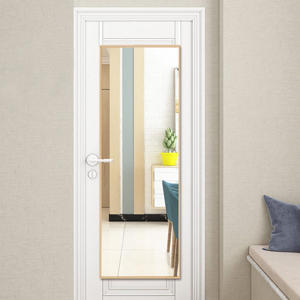 118cm H Metal Frame Over the Door Full Length Mirror Wall Mirrors Living and Home 