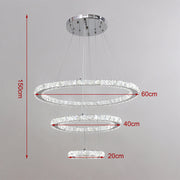 Pendant White LED Crystal Chandelier 2/3 Ring Design Ceiling Light Lighting Lamp-Non-Dimmable Pendant Living and Home 