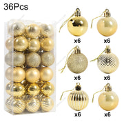 36 Pieces Xmas Ball Ornament Christmas Tree Deluxe Bauble Set