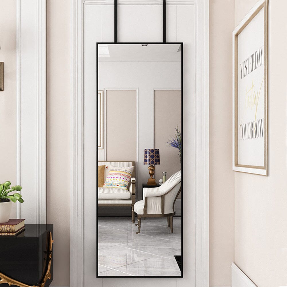 118cm H Metal Frame Over the Door Full Length Mirror Wall Mirrors Living and Home 