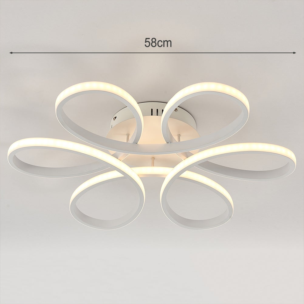 Floral 6 Rings Modern LED Ceiling Light Dimmable with Remote Control Ceiling Light Living and Home 