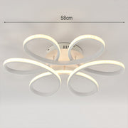 Floral 6 Rings Modern LED Ceiling Light Dimmable with Remote Control Ceiling Light Living and Home 