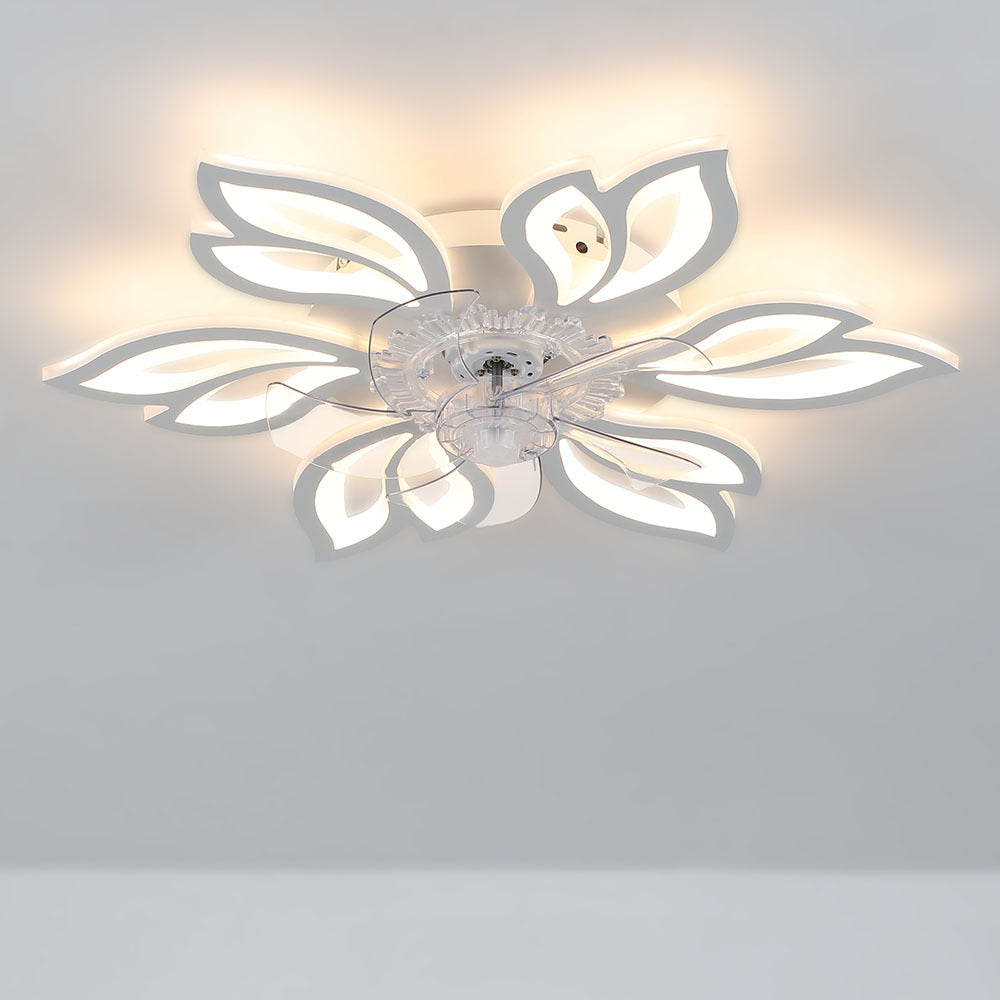 Modern Flower Shape Ceiling Fan with Light