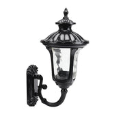 Traditional Textured Black Outdoor Wall Lantern