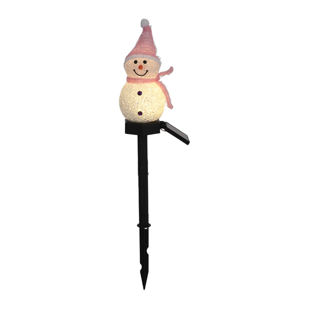 Outdoor Garden Solar Christmas Snowman LED Stake Lights, WZ0016