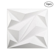 12 Pack PVC 3D Wave Wall Panels Decorative Tiles