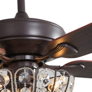 52-inch Coffee Ceiling Fan with Light and Remote Ceiling Fans Living and Home 